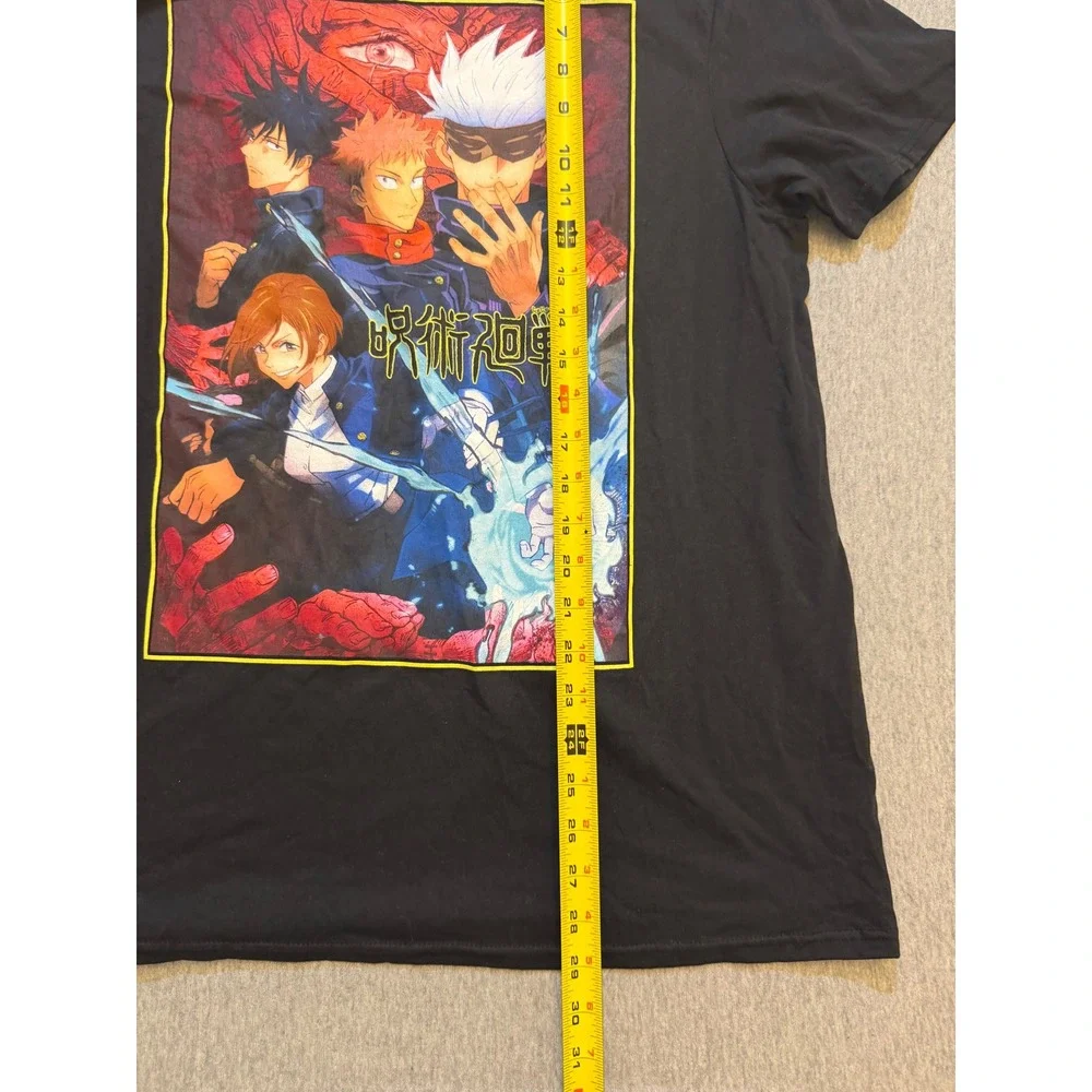 Jujutsu Kaisen Crunchyroll Graphic T-Shirt Black Large Yuji Megumi Nobara Gojo